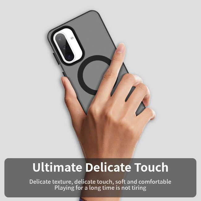Husa premium pentru  Samsung Galaxy A56 VivaShell Fusion compatibila MagSafe, Anti-Shock - Protectie Avansata Display & Camera - Design Slim și Elegant - Negru