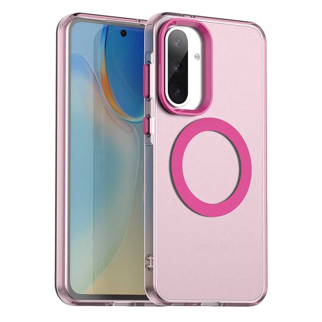 Husa premium pentru  Samsung Galaxy A56 VivaShell Fusion compatibila MagSafe, Anti-Shock - Protectie Avansata Display & Camera - Design Slim și Elegant - Roz