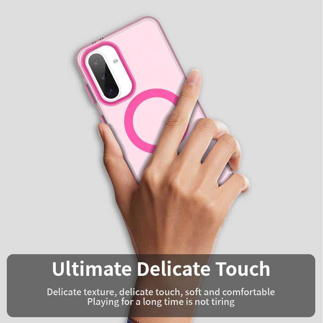 Husa premium pentru  Samsung Galaxy A56 VivaShell Fusion compatibila MagSafe, Anti-Shock - Protectie Avansata Display & Camera - Design Slim și Elegant - Roz