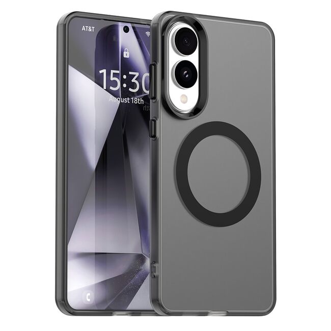 Husa premium pentru  Samsung Galaxy S25 Edge VivaShell Fusion compatibila MagSafe, Anti-Shock - Protectie Avansata Display & Camera - Design Slim și Elegant - Negru