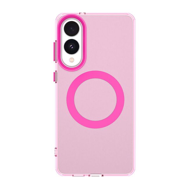 Husa premium pentru  Samsung Galaxy S25 Edge VivaShell Fusion compatibila MagSafe, Anti-Shock - Protectie Avansata Display & Camera - Design Slim și Elegant - Roz