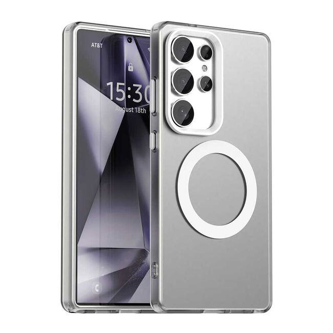 Husa premium pentru  Samsung Galaxy S25 Ultra VivaShell Fusion compatibila MagSafe, Anti-Shock - Protectie Avansata Display & Camera - Design Slim și Elegant - Alb