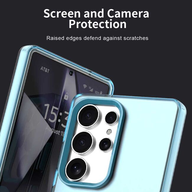 Husa premium pentru  Samsung Galaxy S25 Ultra VivaShell Fusion compatibila MagSafe, Anti-Shock - Protectie Avansata Display & Camera - Design Slim și Elegant - Albastru