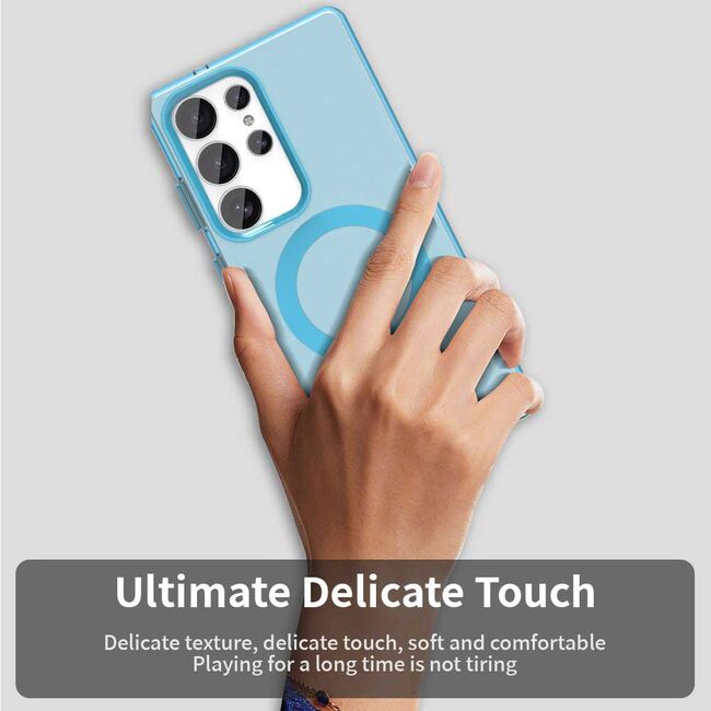 Husa premium pentru  Samsung Galaxy S25 Ultra VivaShell Fusion compatibila MagSafe, Anti-Shock - Protectie Avansata Display & Camera - Design Slim și Elegant - Albastru
