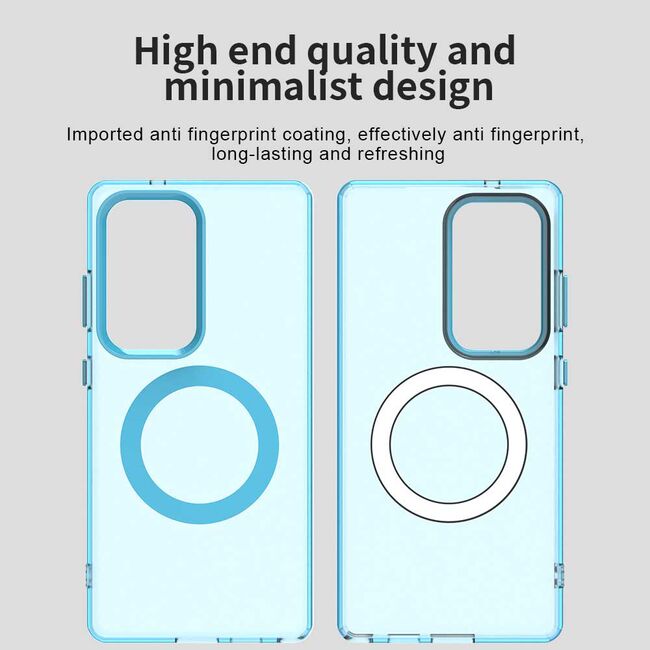 Husa premium pentru  Samsung Galaxy S25 Ultra VivaShell Fusion compatibila MagSafe, Anti-Shock - Protectie Avansata Display & Camera - Design Slim și Elegant - Albastru