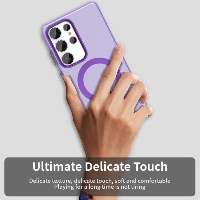 Husa premium pentru  Samsung Galaxy S25 Ultra VivaShell Fusion compatibila MagSafe, Anti-Shock - Protectie Avansata Display & Camera - Design Slim și Elegant - Mov
