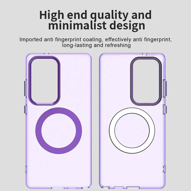 Husa premium pentru  Samsung Galaxy S25 Ultra VivaShell Fusion compatibila MagSafe, Anti-Shock - Protectie Avansata Display & Camera - Design Slim și Elegant - Mov
