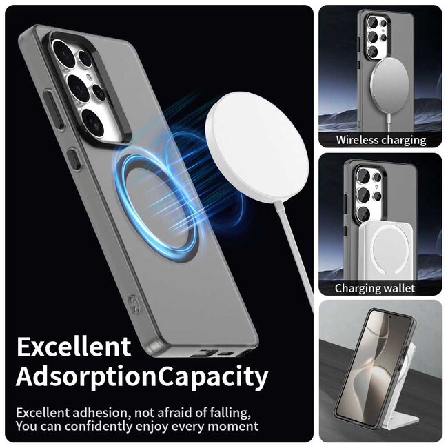 Husa premium pentru  Samsung Galaxy S25 Ultra VivaShell Fusion compatibila MagSafe, Anti-Shock - Protectie Avansata Display & Camera - Design Slim și Elegant - Negru