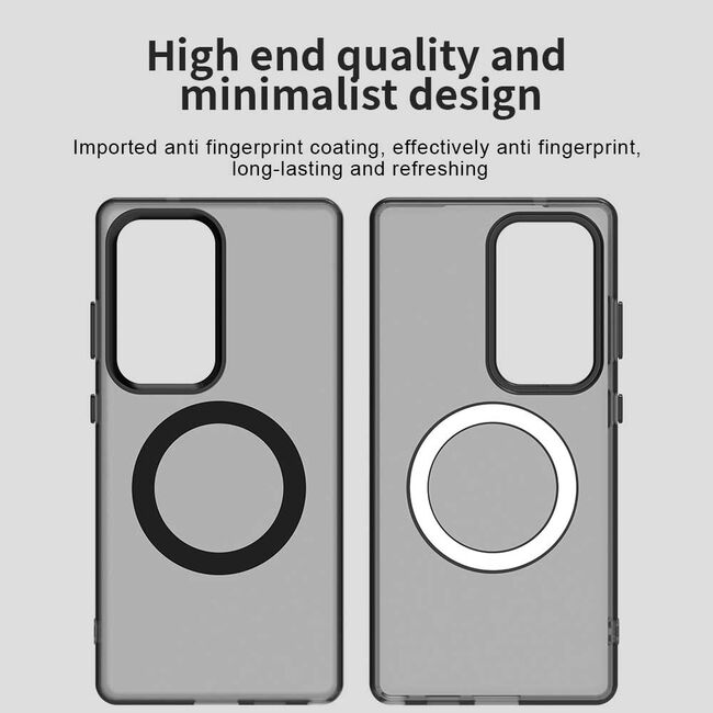 Husa premium pentru  Samsung Galaxy S25 Ultra VivaShell Fusion compatibila MagSafe, Anti-Shock - Protectie Avansata Display & Camera - Design Slim și Elegant - Negru