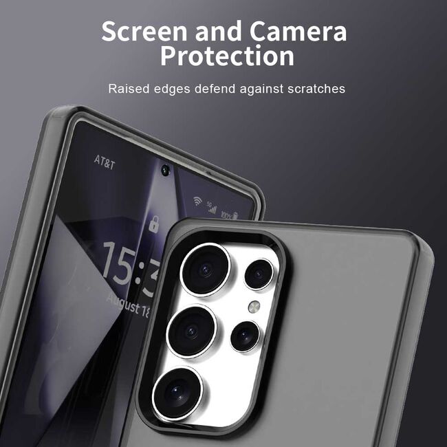 Husa premium pentru  Samsung Galaxy S25 Ultra VivaShell Fusion compatibila MagSafe, Anti-Shock - Protectie Avansata Display & Camera - Design Slim și Elegant - Negru