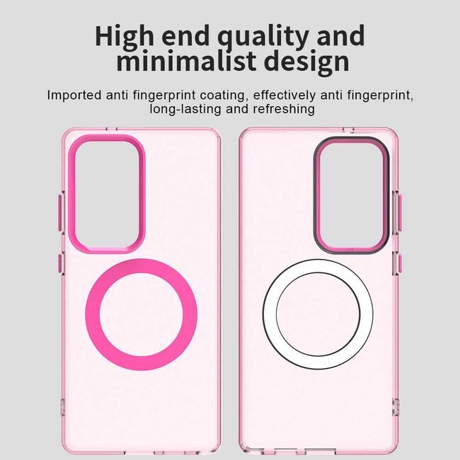 Husa premium pentru  Samsung Galaxy S25 Ultra VivaShell Fusion compatibila MagSafe, Anti-Shock - Protectie Avansata Display & Camera - Design Slim și Elegant - Roz