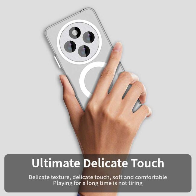 Husa premium pentru  Xiaomi Redmi 14C VivaShell Fusion compatibila MagSafe, Anti-Shock - Protectie Avansata Display & Camera - Design Slim și Elegant - Alb