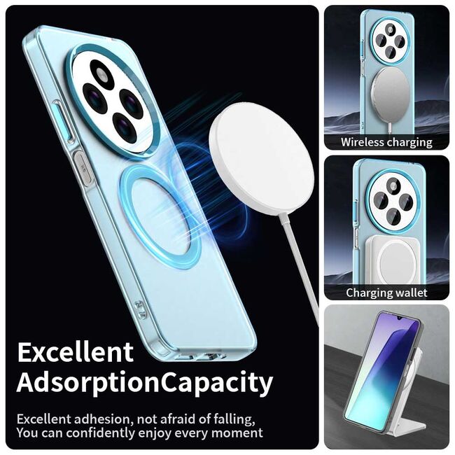 Husa premium pentru  Xiaomi Redmi 14C VivaShell Fusion compatibila MagSafe, Anti-Shock - Protectie Avansata Display & Camera - Design Slim și Elegant - Albastru