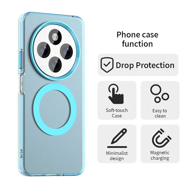 Husa premium pentru  Xiaomi Redmi 14C VivaShell Fusion compatibila MagSafe, Anti-Shock - Protectie Avansata Display & Camera - Design Slim și Elegant - Albastru