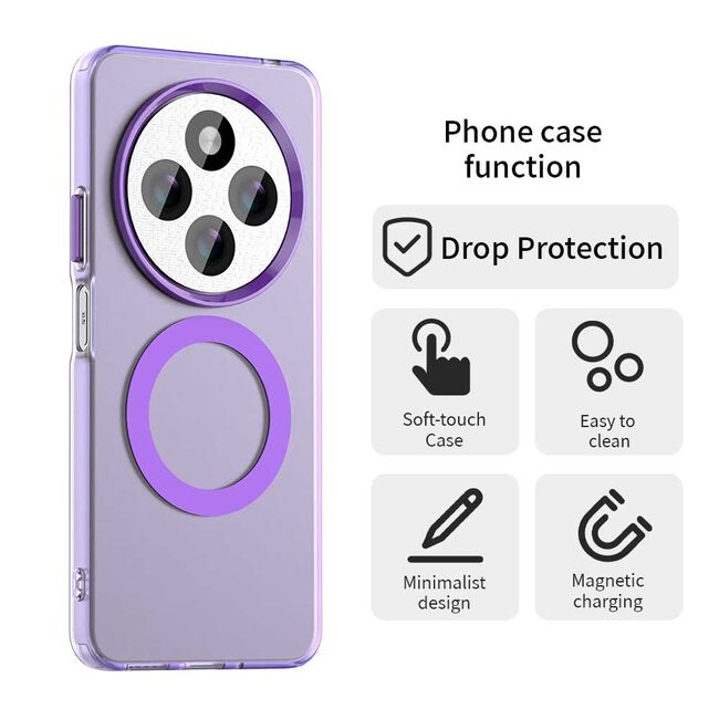 Husa premium pentru  Xiaomi Redmi 14C VivaShell Fusion compatibila MagSafe, Anti-Shock - Protectie Avansata Display & Camera - Design Slim și Elegant - Mov