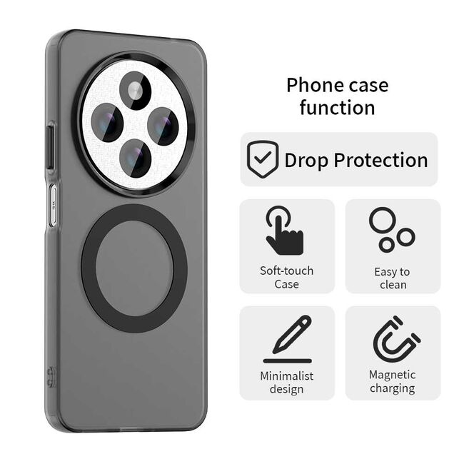 Husa premium pentru  Xiaomi Redmi 14C VivaShell Fusion compatibila MagSafe, Anti-Shock - Protectie Avansata Display & Camera - Design Slim și Elegant - Negru