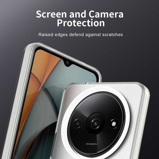Husa premium pentru  Xiaomi Redmi A3 VivaShell Fusion compatibila MagSafe, Anti-Shock - Protectie Avansata Display & Camera - Design Slim și Elegant - Alb