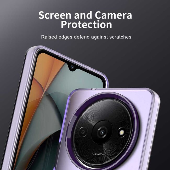 Husa premium pentru  Xiaomi Redmi A3 VivaShell Fusion compatibila MagSafe, Anti-Shock - Protectie Avansata Display & Camera - Design Slim și Elegant - Mov