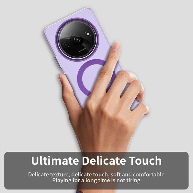 Husa premium pentru  Xiaomi Redmi A3 VivaShell Fusion compatibila MagSafe, Anti-Shock - Protectie Avansata Display & Camera - Design Slim și Elegant - Mov