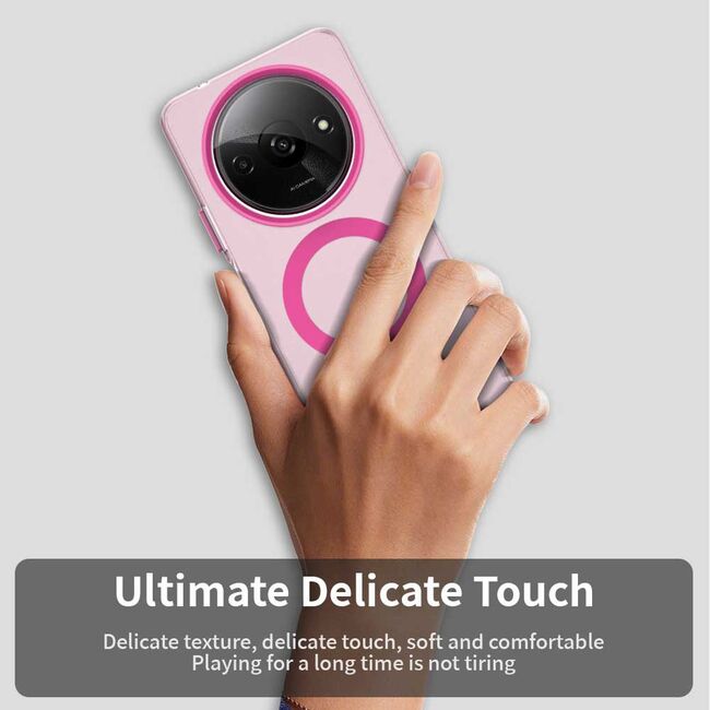 Husa premium pentru  Xiaomi Redmi A3 VivaShell Fusion compatibila MagSafe, Anti-Shock - Protectie Avansata Display & Camera - Design Slim și Elegant - Roz