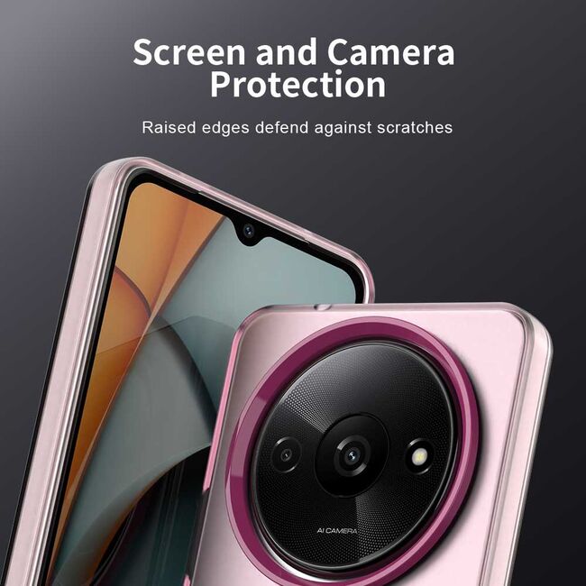 Husa premium pentru  Xiaomi Redmi A3 VivaShell Fusion compatibila MagSafe, Anti-Shock - Protectie Avansata Display & Camera - Design Slim și Elegant - Roz