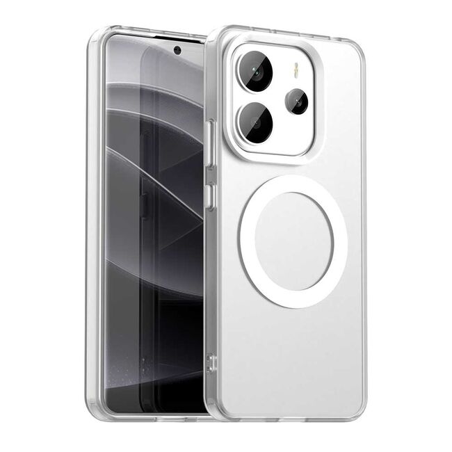 Husa premium pentru  Xiaomi Redmi Note 14 4G VivaShell Fusion compatibila MagSafe, Anti-Shock - Protectie Avansata Display & Camera - Design Slim și Elegant - Alb