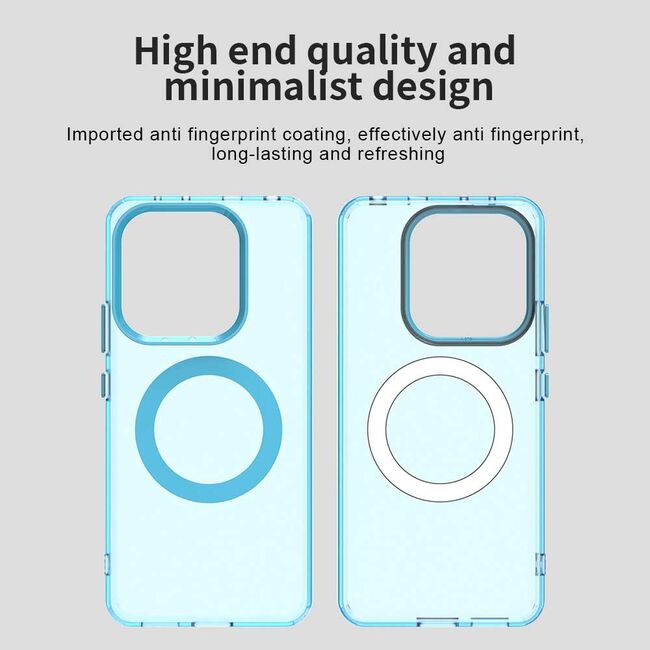 Husa premium pentru  Xiaomi Redmi Note 14 4G VivaShell Fusion compatibila MagSafe, Anti-Shock - Protectie Avansata Display & Camera - Design Slim și Elegant - Albastru