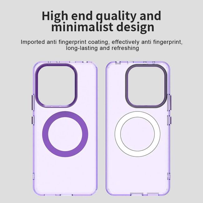 Husa premium pentru  Xiaomi Redmi Note 14 4G VivaShell Fusion compatibila MagSafe, Anti-Shock - Protectie Avansata Display & Camera - Design Slim și Elegant - Mov