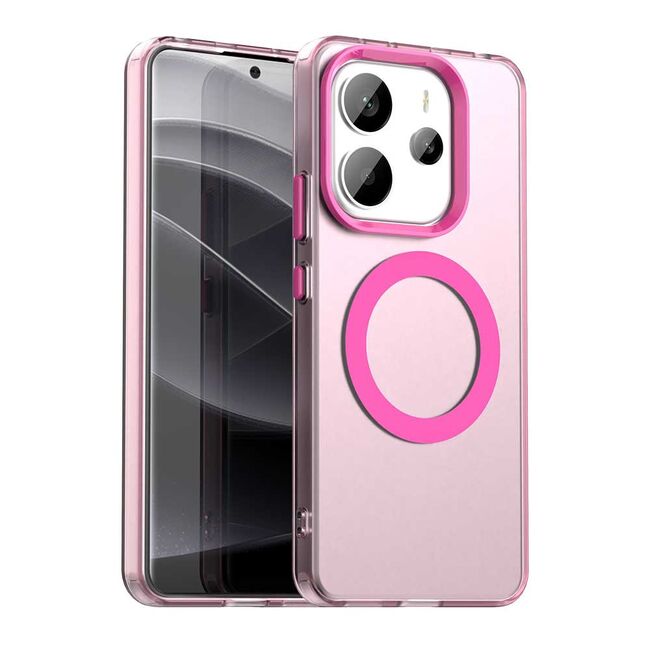 Husa premium pentru  Xiaomi Redmi Note 14 4G VivaShell Fusion compatibila MagSafe, Anti-Shock - Protectie Avansata Display & Camera - Design Slim și Elegant - Roz