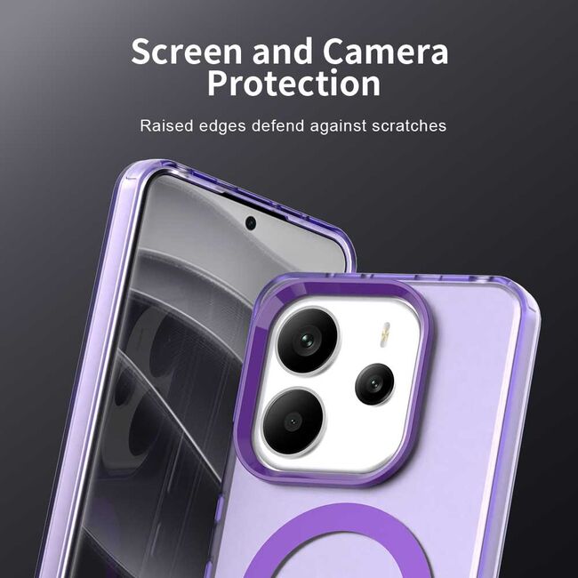 Husa premium pentru  Xiaomi Redmi Note 14 5G VivaShell Fusion compatibila MagSafe, Anti-Shock - Protectie Avansata Display & Camera - Design Slim și Elegant - Mov
