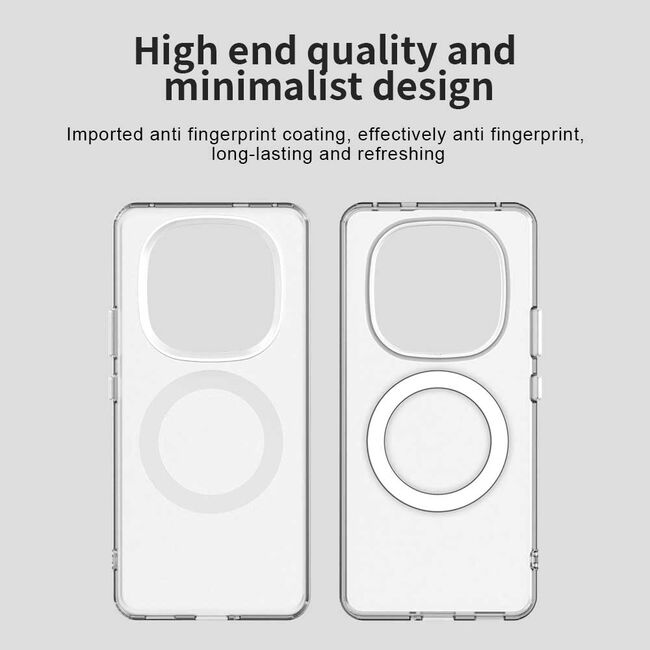 Husa premium pentru Xiaomi Redmi Note 14 Pro+ Plus VivaShell Fusion compatibila MagSafe, Anti-Shock - Protectie Avansata Display & Camera - Design Slim și Elegant - Alb