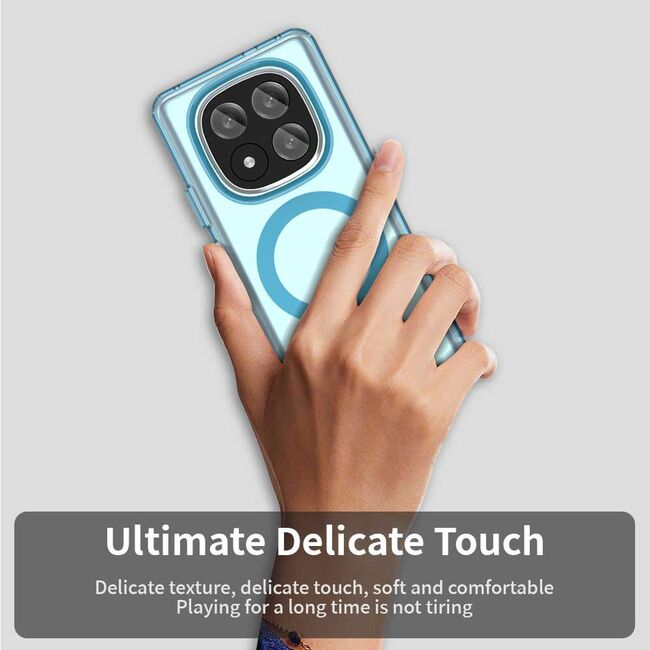 Husa premium pentru  Xiaomi Redmi Note 14 Pro+ Plus VivaShell Fusion compatibila MagSafe, Anti-Shock - Protectie Avansata Display & Camera - Design Slim și Elegant - Albastru