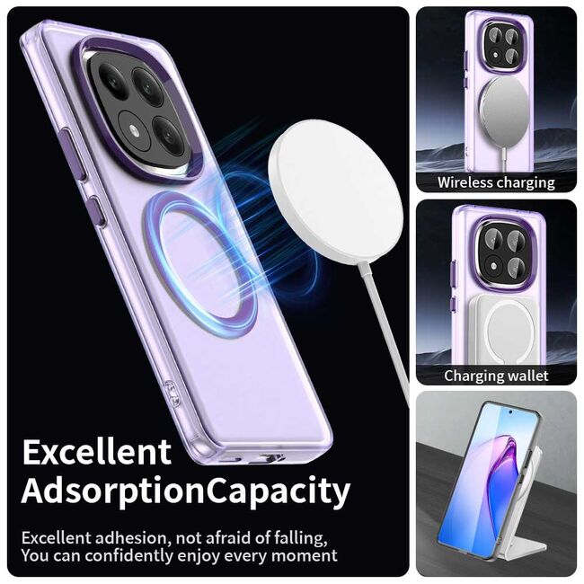 Husa premium pentru  Xiaomi Redmi Note 14 Pro+ Plus VivaShell Fusion compatibila MagSafe, Anti-Shock - Protectie Avansata Display & Camera - Design Slim și Elegant - Mov