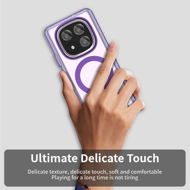 Husa premium pentru  Xiaomi Redmi Note 14 Pro+ Plus VivaShell Fusion compatibila MagSafe, Anti-Shock - Protectie Avansata Display & Camera - Design Slim și Elegant - Mov
