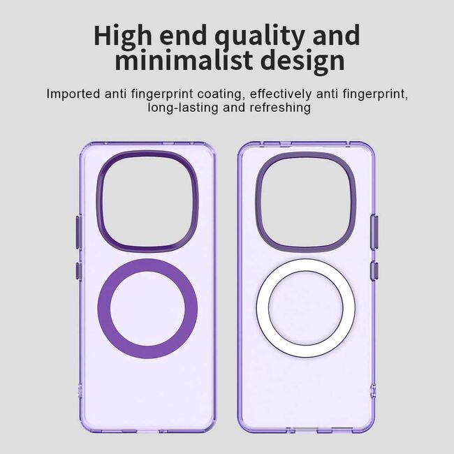 Husa premium pentru  Xiaomi Redmi Note 14 Pro+ Plus VivaShell Fusion compatibila MagSafe, Anti-Shock - Protectie Avansata Display & Camera - Design Slim și Elegant - Mov