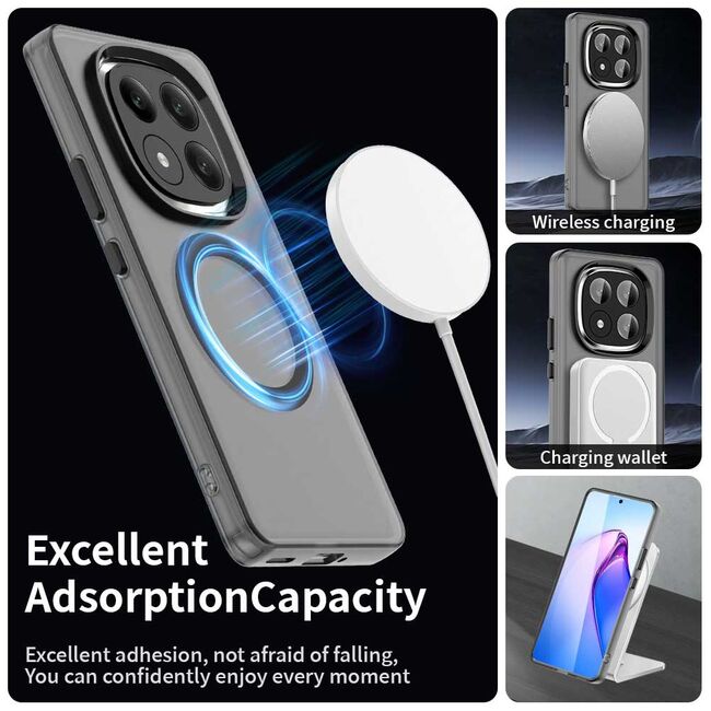 Husa premium pentru  Xiaomi Redmi Note 14 Pro+ Plus VivaShell Fusion compatibila MagSafe, Anti-Shock - Protectie Avansata Display & Camera - Design Slim și Elegant - Negru