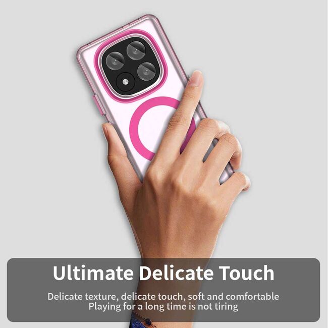 Husa premium pentru  Xiaomi Redmi Note 14 Pro+ Plus VivaShell Fusion compatibila MagSafe, Anti-Shock - Protectie Avansata Display & Camera - Design Slim și Elegant - Roz