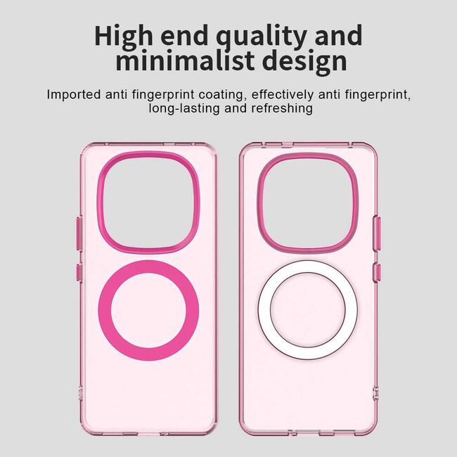 Husa premium pentru  Xiaomi Redmi Note 14 Pro+ Plus VivaShell Fusion compatibila MagSafe, Anti-Shock - Protectie Avansata Display & Camera - Design Slim și Elegant - Roz