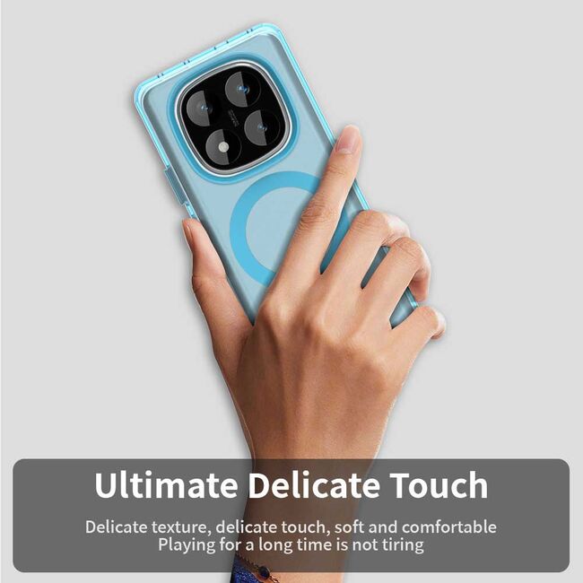 Husa premium pentru  Xiaomi Redmi Note 14 Pro 4G VivaShell Fusion compatibila MagSafe, Anti-Shock - Protectie Avansata Display & Camera - Design Slim și Elegant - Albastru