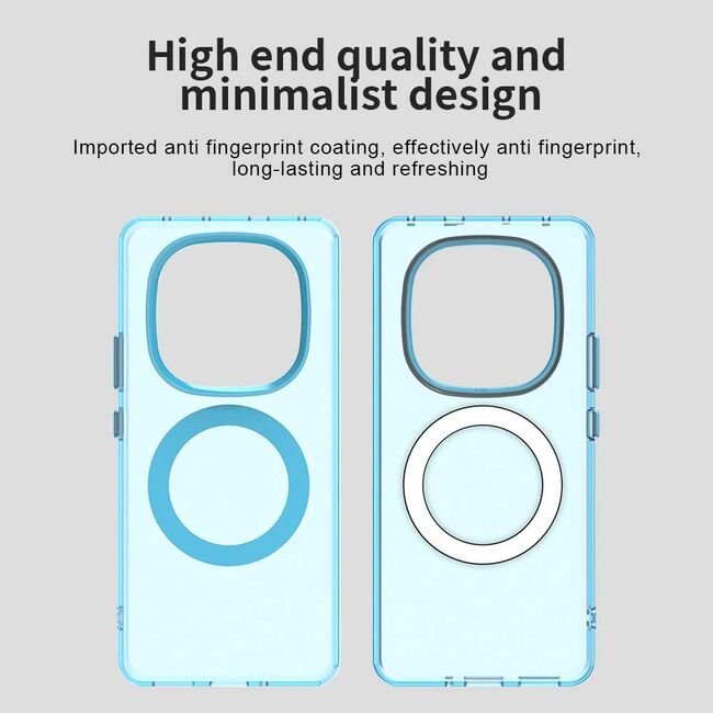 Husa premium pentru  Xiaomi Redmi Note 14 Pro 4G VivaShell Fusion compatibila MagSafe, Anti-Shock - Protectie Avansata Display & Camera - Design Slim și Elegant - Albastru