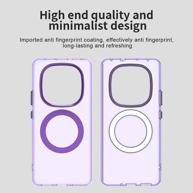 Husa premium pentru  Xiaomi Redmi Note 14 Pro 4G VivaShell Fusion compatibila MagSafe, Anti-Shock - Protectie Avansata Display & Camera - Design Slim și Elegant - Mov