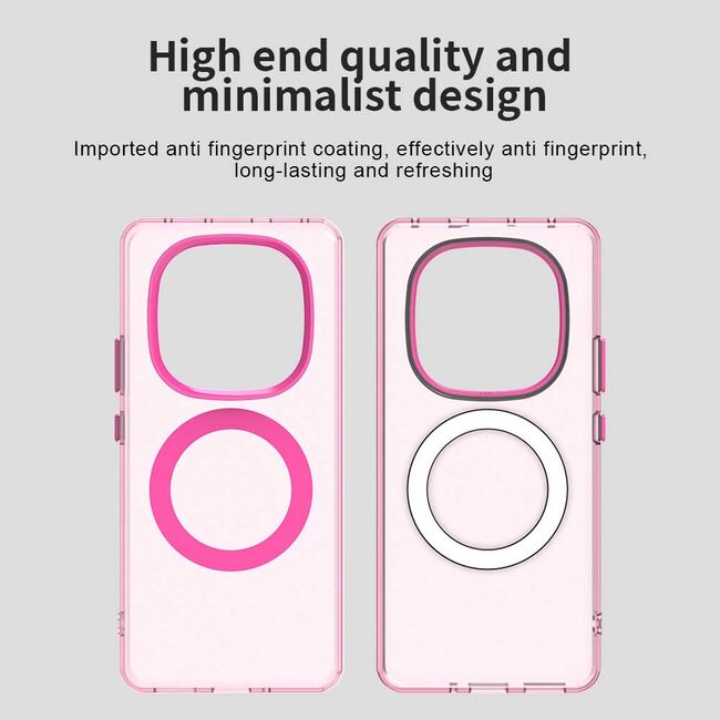 Husa premium pentru  Xiaomi Redmi Note 14 Pro 4G VivaShell Fusion compatibila MagSafe, Anti-Shock - Protectie Avansata Display & Camera - Design Slim și Elegant - Roz