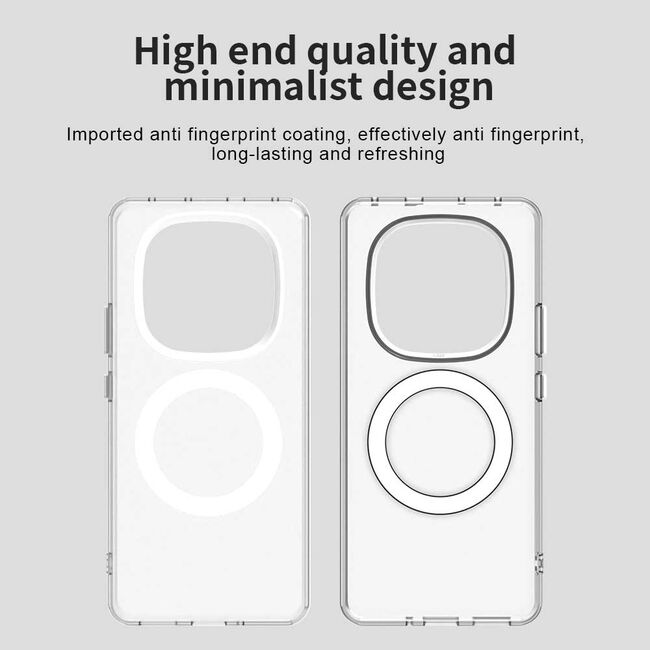 Husa premium pentru  Xiaomi Redmi Note 14 Pro 5G VivaShell Fusion compatibila MagSafe, Anti-Shock - Protectie Avansata Display & Camera - Design Slim și Elegant - Alb