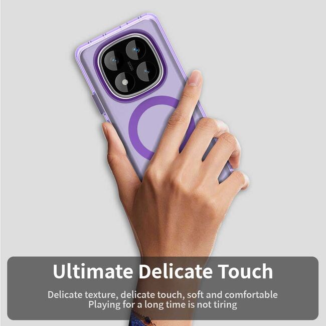 Husa premium pentru  Xiaomi Redmi Note 14 Pro 5G VivaShell Fusion compatibila MagSafe, Anti-Shock - Protectie Avansata Display & Camera - Design Slim și Elegant - Mov