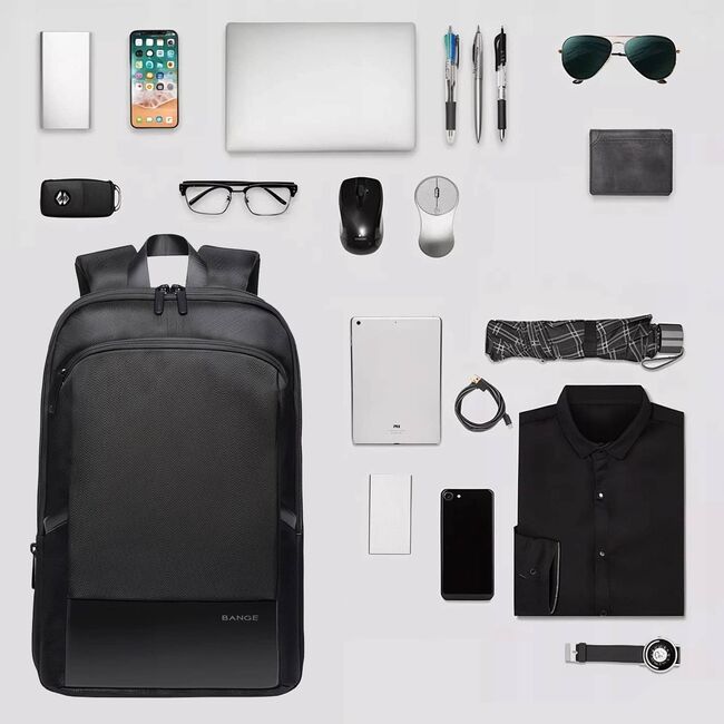 Rucsac Laptop pana la 17” Extensibil, 49 x 33 x 6 - 9 cm – Impermeabil, Compartiment Tip Valiză, Ideal pentru Avion, serviciu și calatorii, negru