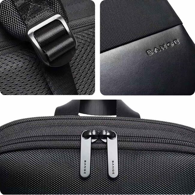 Rucsac Laptop pana la 17” Extensibil, 49 x 33 x 6 - 9 cm – Impermeabil, Compartiment Tip Valiză, Ideal pentru Avion, serviciu și calatorii, negru