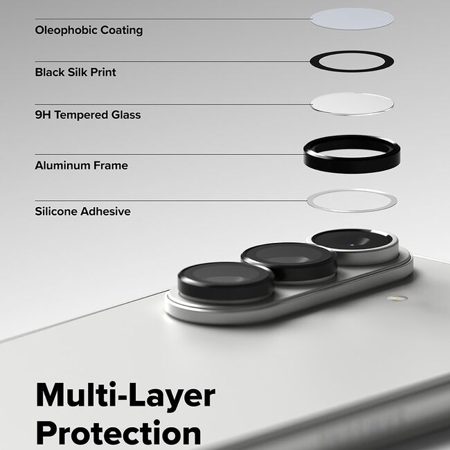 Folie Camera pentru Samsung Galaxy Z Fold 7 - Ringke Camera Lens Frame Glass - Black