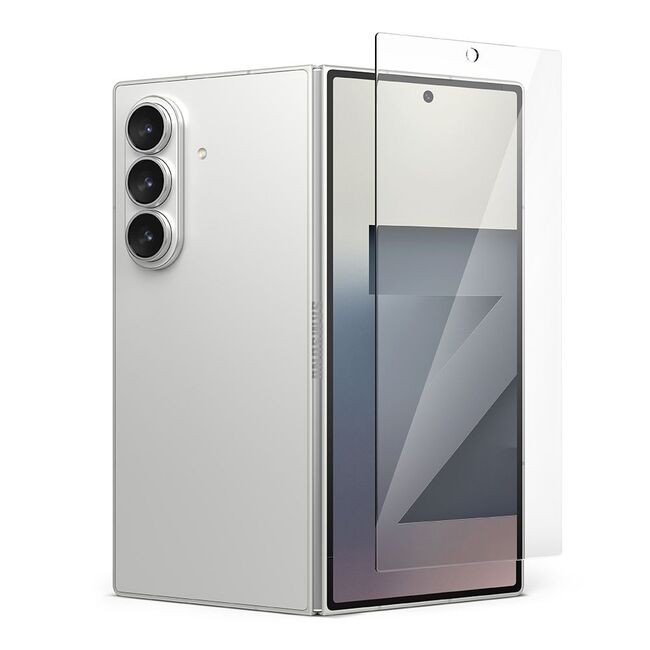 Set 2 x Folie pentru Samsung Galaxy Z Fold 7 - Ringke Cover Display Easy Slide Tempered Glass - Clear