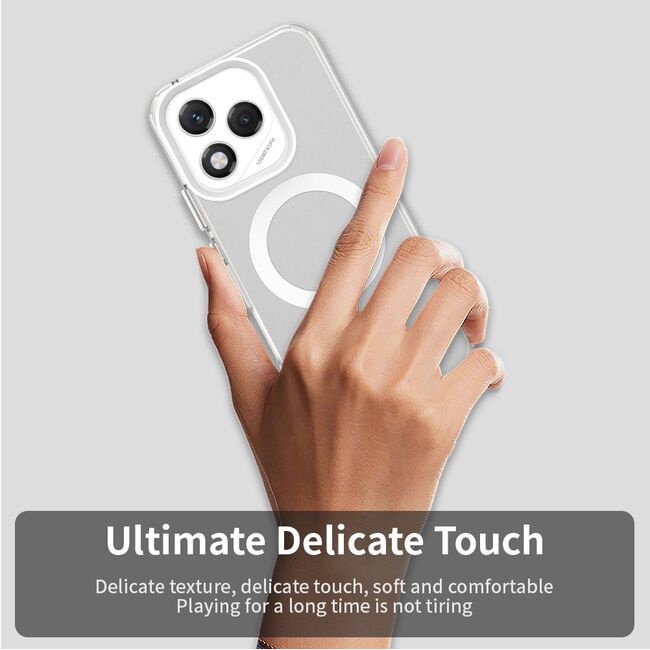 Husa premium pentru  Honor 400 Lite VivaShell Fusion compatibila MagSafe, Anti-Shock - Protectie Avansata Display & Camera - Design Slim și Elegant - Alb
