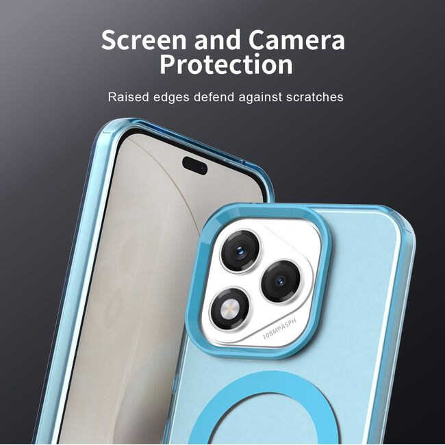 Husa premium pentru  Honor 400 Lite VivaShell Fusion compatibila MagSafe, Anti-Shock - Protectie Avansata Display & Camera - Design Slim și Elegant - Albastru